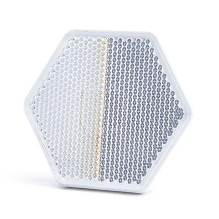 Catadioptru hexagonal cu adeziv UO6 WAS , alb, montaj universal