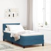 VidaXL Pat cu arcuri cu headboard Albastru &icirc;nchis 100 x 200 cm Catifea 3342702
