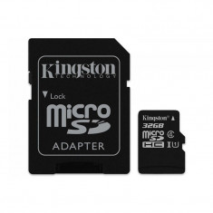 Card microSD Kingston cu adaptor, capacitate 32 GB, clasa 4 foto