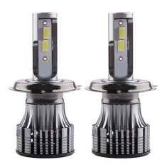 Set 2 LED-Uri Auto Techstar&reg; V8, H4, 120W, 12-24V, 15000 Lumeni, 6000K, Unghi Fascicul 360&deg;, CSP 3570, Canbus, Radiator Aluminiu, Racire Cooling Tech,