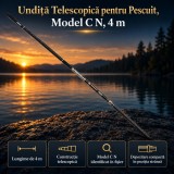 Undiță Telescopică pentru Pescuit, Model C N, 4 m