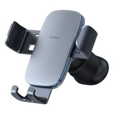 Suport telefon auto pentru ventilatie baseus metal age ii gravity, dark grey foto