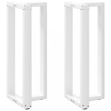 vidaXL Picioare de masă de bar &icirc;n formă de T, 2 buc., alb, 50x35x(100-101) cm, oțel