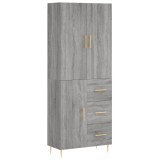 Cumpara ieftin Dulap inalt, gri sonoma, 69,5x34x180 cm, lemn compozit