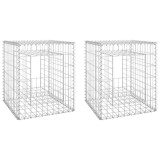 Cumpara ieftin Stalpi cos gabion, 2 buc., 50x50x60 cm, fier