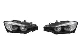 Set faruri tuning BMW 3/3 GT (F30/31/34/35), 01.2012-2015, cu LED indicator; cu daytime running light; D1S; electrical; negru, transparent; TUNING; x