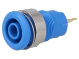 Soclu Banană 4mm Albastru Aurit 24A 1kV