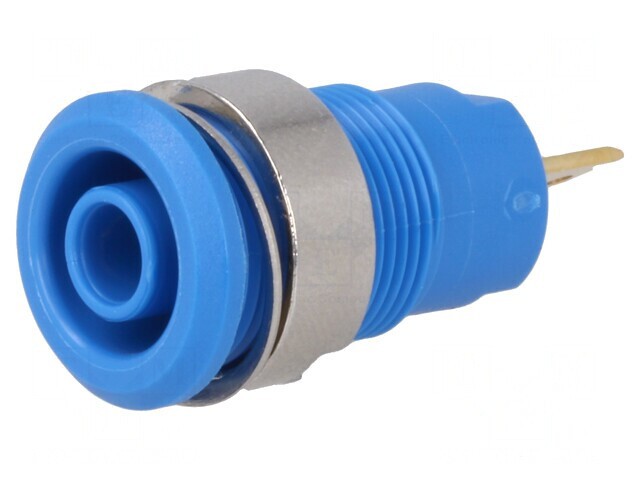 Soclu Banană 4mm Albastru Aurit 24A 1kV