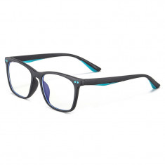 Ochelari cu lentile de protectie pentru calculator, pentru copii, lentile policarbonat, negri cu bleu foto