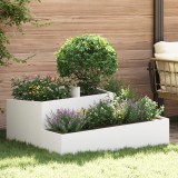 VidaXL Ghivece &amp; Plante Alb Plastic Mediu Detalii decorative
