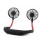 Ventilator Portabil pentru Gat, 3 Viteze si Lumini LED, cu Acumulator Intern si Pastila Aromaterapy, Policarbonat Premium, Rosu, CBD CORAL BEST DEALS