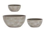 Cumpara ieftin Set 3 ghivece flori teracota gri Hector &Oslash;23x10,5h; &oslash;28x13h; &oslash;40x19h