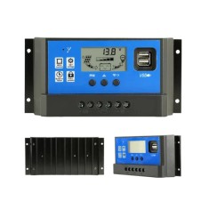 Controler solar 12V/24V, 60A, cu afisaj LCD si doua porturi USB foto