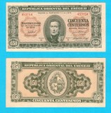 Uruguay (p#34) 50 Centesimos L1939 aUNC 'Artigas' serie: G 453154; (ROG CITITI DETALIILE!)