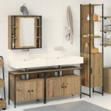vidaXL Set baie 4 piese din stejar artisan