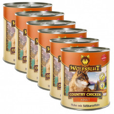 Conservă Wolfsblut Country Chicken 6 x 800 g