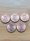 Moneda USA Lincoln One Cent 1999,2001,2005,2007,2017 D -Luciu de batere, America de Nord