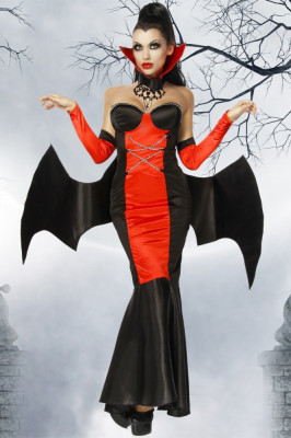 Costum Vampir Rochie Halloween foto