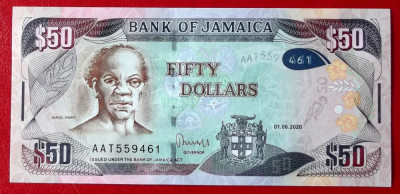 Jamaica 50 Dollars 2020 UNC necirculata ** foto