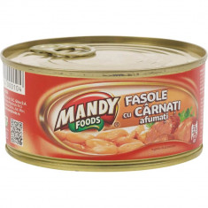 Fasole cu Carnati Mandy, 300 g, Iahnie de Fasole cu Carnati, Iahnie Fasole cu Carnati, Mancare de Fasole cu Carnati, Conserva Fasole cu Carnati Mandy, foto