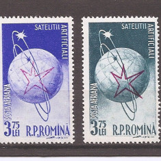 RO 1958, LP 459 - SATELITII ARTIFICIALI AI PAMANTULUI, SUPRATIPAR, MNH