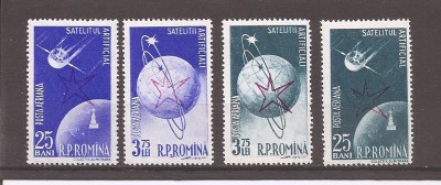 RO 1958, LP 459 - SATELITII ARTIFICIALI AI PAMANTULUI, SUPRATIPAR, MNH foto