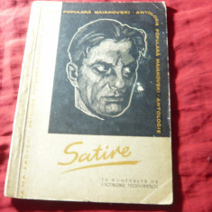 V.Maiakovski - Satire -Ed Cartea Rusa 1957 coperta J.Perahim ,sublinieri pe text