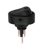 Interupator basculant 1 circuit 12V 20A OFF-ON LED verde cu retinere 2 pini