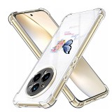 Husa antisoc pentru realme 14 pro - airbag tpu, col&Egrave;uri ranforsate- butterfly albastru