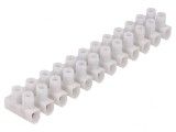 Regletă de Conexiuni cu Șurub Albă 450V 1,5-6mm2