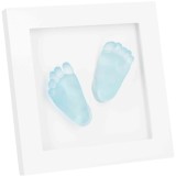 Dooky Crystal Memories DeLuxe 3D Frame Handprint &amp; Footprint set de mulaj pentru amprentele bebelușului 1 buc