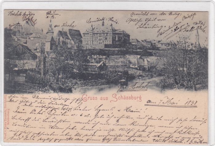 SCHASSBURG SIGHISOARA CIRCULATA 1898 ROMANIA.