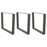 VidaXL Picioare de masă &icirc;n formă de V, 3 buc., antracit, 100x(72-73,3) cm, oțel
