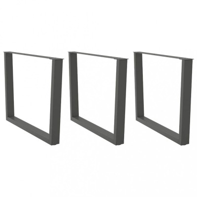 vidaXL Picioare de masă &amp;icirc;n formă de V, 3 buc., antracit, 100x(72-73,3) cm, oțel 4012674 foto