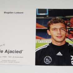 Foto cu autograf original - jucatorul de fotbal LOBONT (AJAX Amsterdam)