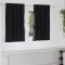 Perdele cu perdele 2 pcs Negru Poliester