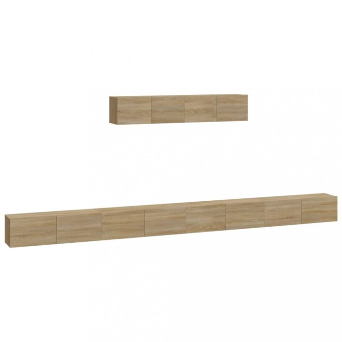 Set dulap TV, 6 piese, stejar sonoma, lemn prelucrat