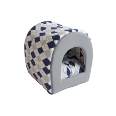 CULCUS TEXTIL PENTRU CAINI SI PISICI TUNEL CU ROMBURI 42x38x38 60005912 foto