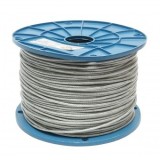 Cablu otel galvanizat cu invelis PVC fi 3mm, fire 6x7+FC, sarcina maxima 230Kg, greutate 5.07Kg, 250m/rola
