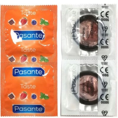 PASANTE - CONDOMS FLAVOR CHOCOLATE TEMPTATION BAG 144 UNITS foto
