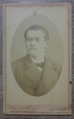 Portret barbat// CDV Eduard Bertel, Salzburg foto