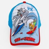 Șapcă din bumbac pentru copii, albastră, cu imprimeu Tom &amp; Jerry, mărimea 55, CMCLASS