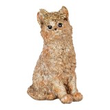 Cumpara ieftin Figurina Pisicuta polirasina bej aurie 16x14x25 cm