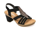 Cumpara ieftin Sandale RIEKER negre, 66526, din piele ecologica