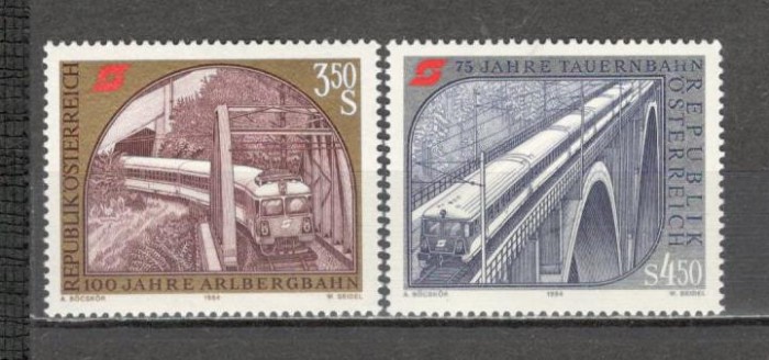 Austria.1984 100 ani linia ferata Arlberg MA.984