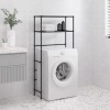 VidaXL Suport depozitare 2 niveluri mașină spălat negru 69x28x143cm