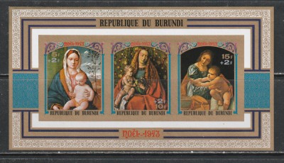 Burundi 1973 - Craciun NEDANTELATA M/S 1v MNH foto