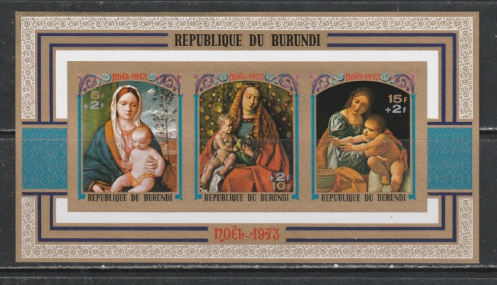 Burundi 1973 - Craciun NEDANTELATA M/S 1v MNH