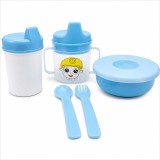 Set pentru hranire copii, 6 piese, din plastic, bleu, Z-TOOLS, ZTS9102