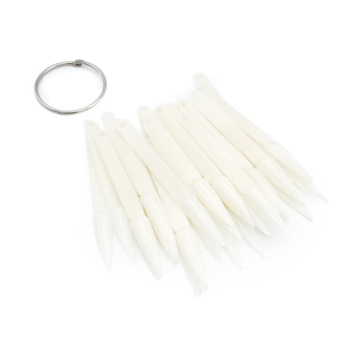 Tipsuri ascutite pentru exersat cu inel set 50 - Milk